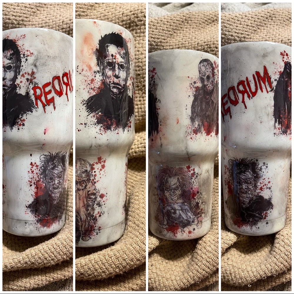 COPY - Horror Movie Custom 32oz Hot/Cold Tumbler …